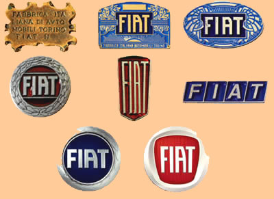 FIAT Logos im Lauf der Zeit